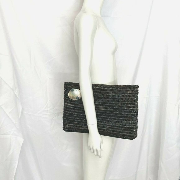 Mister Ernest Woven Clutch hand bag Straw? Rattan? - Picture 8 of 9